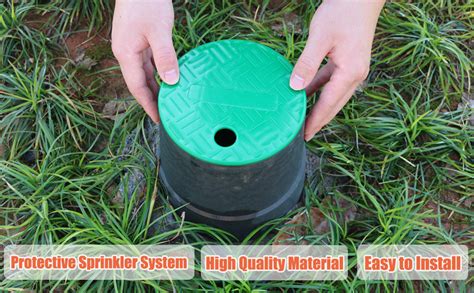 yard irrigation round junction boxes|sprinkler valve boxes.